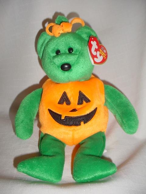 Ty Beanie Baby Jack-O-Lantern Halloween Bear