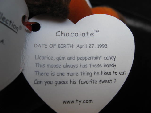 Ty Chocolate Moose Beanie Baby
