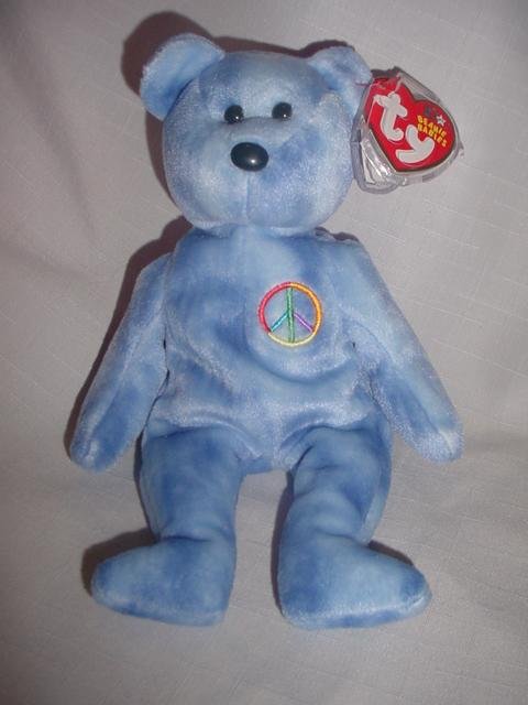 Ty Peace Symbol Beanie Baby Bear