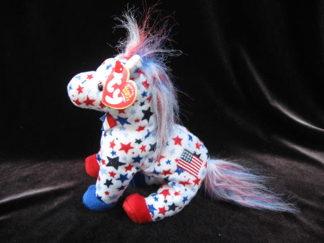 Ty Lefty 2004 The Democratic Donkey Retired Beanie Baby