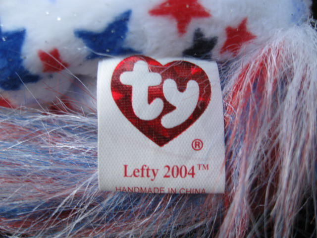 Ty Lefty 2004 The Democratic Donkey Retired Beanie Baby