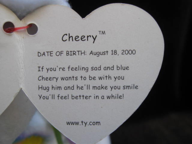 Ty Cheery Sunshine Bear Beanie Baby