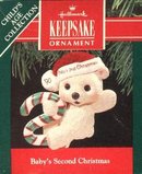 Hallmark Baby's Second Christmas 1990 Christmas Tree Ornament Baby Bear