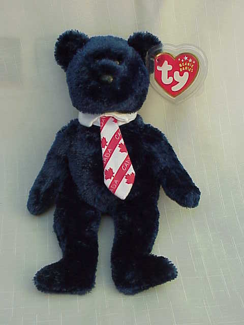 Ty Pops The Canadian / Canada Patriotic Beanie Baby Teddy Bear