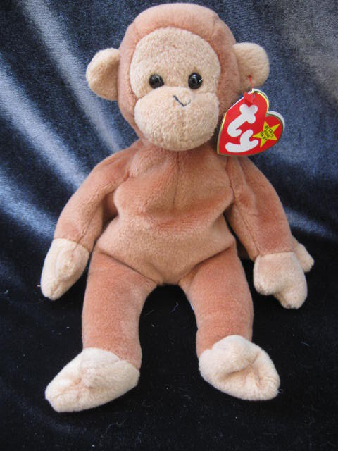 Ty Bongo The Monkey With The Light Tail Retired Beanie Baby