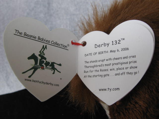 Ty DERBY 123 THE RACE HORSE PONY Kentucky Derby Beanie Baby
