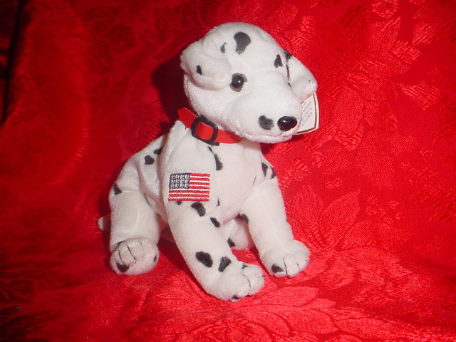 Ty RESCUE THE DALMATION DOG Beanie Baby Dalmatian Dog