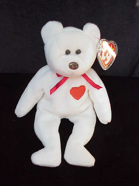 Retired Ty VALENTINO Beanie Baby Valentine's Day Teddy Bear
