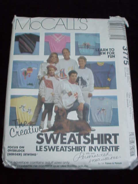2 McCall's Sewing Patterns T-Shirt & Sweatshirts Adults