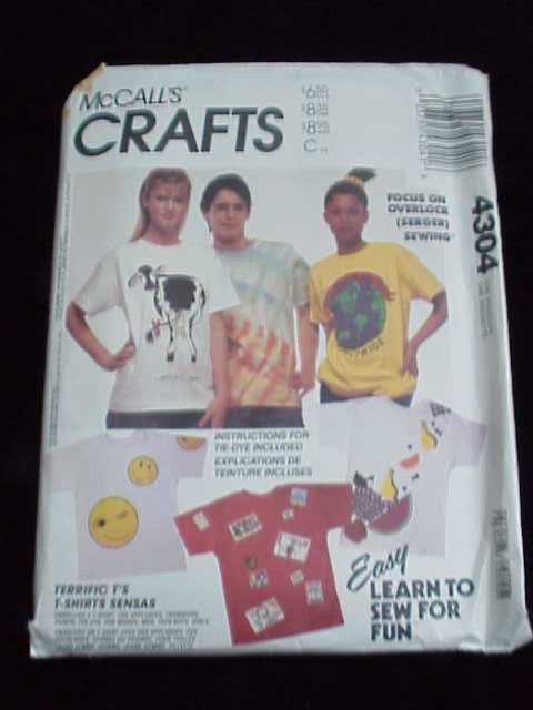 2 McCall's Sewing Patterns T-Shirt & Sweatshirts Adults