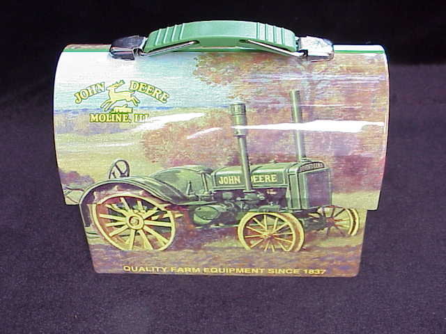 John Deere Domed Lunchbox Lunch Box / Tote Tractor Scene
