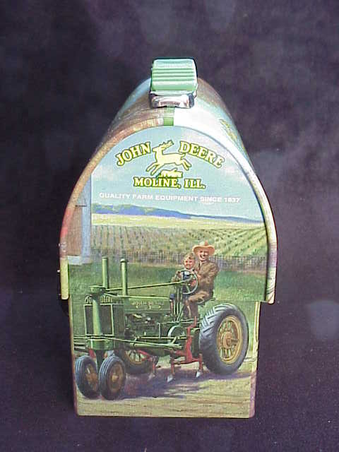 John Deere Domed Lunchbox Lunch Box / Tote Tractor Scene