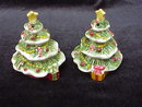 Vintage Josef Originals Christmas Tree Salt & Pepper Shakers with Original Labels