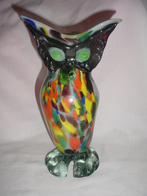 Creepy Owl Figurine Vase or Centerpiece Fall or Halloween Owl