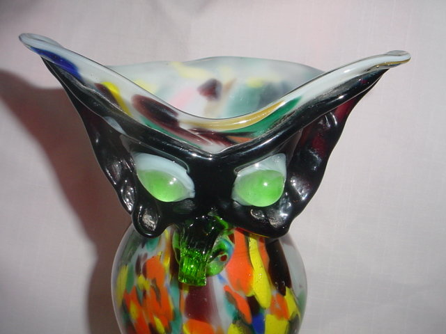 Creepy Owl Figurine Vase or Centerpiece Fall or Halloween Owl