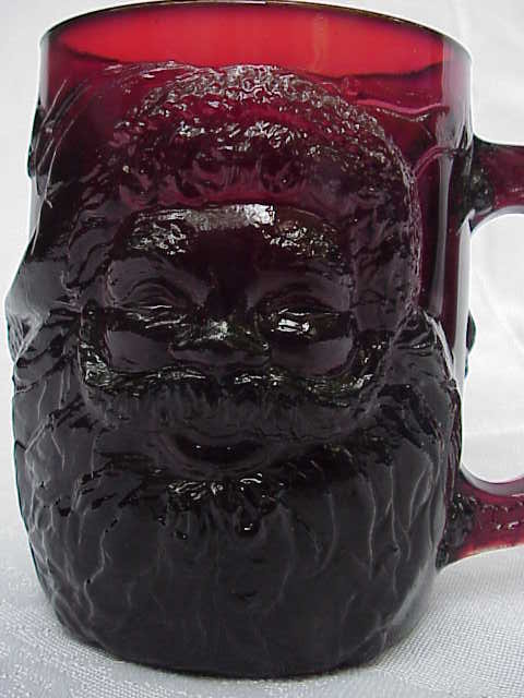 Ruby Red Santa Claus & Holly Berry Christmas Mug