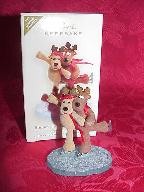 Hallmark 2007 RODNEY & RHONDA REINDEER Special Limited Christmas Tree Ornament