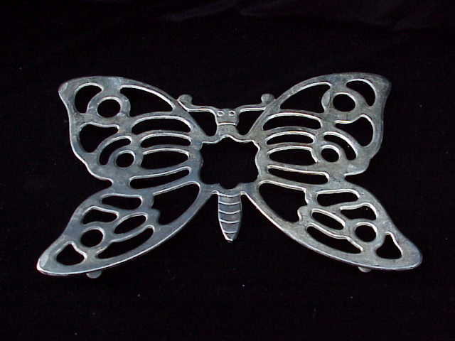 Silverplated ITALIAN BUTTERFLY TRIVET or Hot Plate
