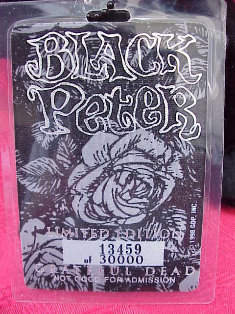 Grateful Dead Limited Numbered Edition Liquid Blue Black Peter Bean Bag Bear 13,459 of 30,000
