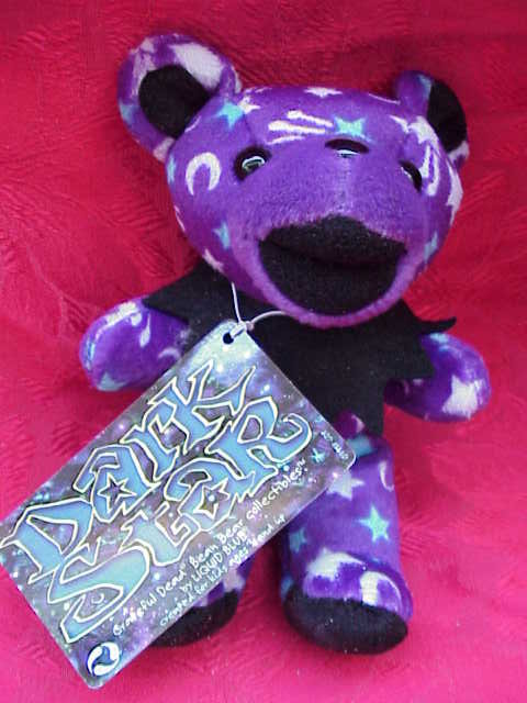 Liquid Blue Grateful Dead DARK STAR Bean Bag Bear