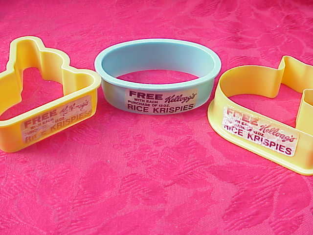 3 Vintage Rice Krispies Advertising Easter Cookie Cutters Kellogg's