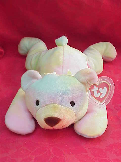 Ty Sherbet The Ty Dyed Bear Prayer Bear Pillow Pal