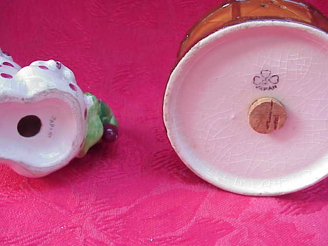 Vintage Stacker Clown & Drum Salt & Pepper Shakers