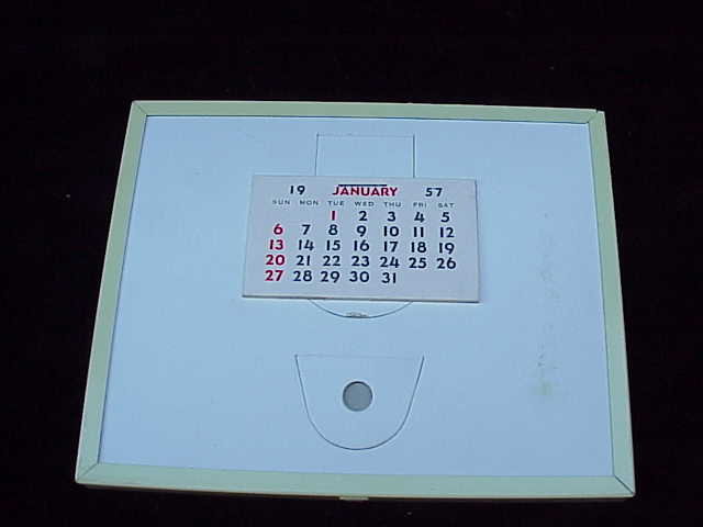Vintage Salesman's Sample 1957 Advertising Thermometer Print Calendar Grocery Store