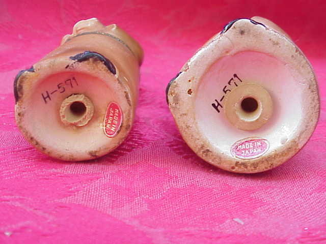 Vintage Singing & Drinking Monks Bisque Salt & Pepper Shakers
