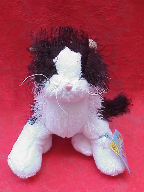 Black & White Webkinz Retired Kitty Cat With No Magic W on Paw With Sealed Tag & Secret Unused Code