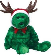 Ty 2002 Holiday Teddy Bear Beanie Buddy New Old Stock