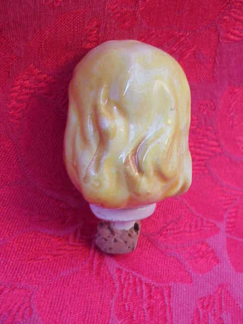 Vintage Glamor Pin Up Style Girl Bottle Stopper & Shot Glasses