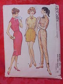 McCall's 4940 Misses' Sports Separates Blouse Pants Shorts Skirt 1950's Sewing Pattern Size 12