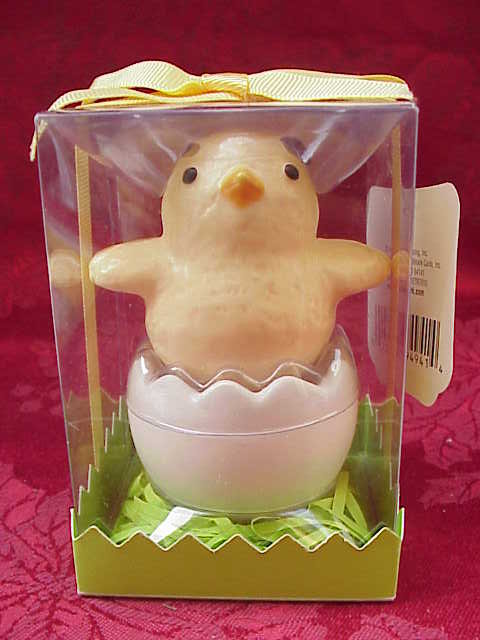 Hallmark Baby Chick Salt & Pepper Shakers + Easter Tablecloth