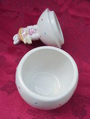 Vintage Easter Tablecloth & Hallmark Easter Bunny Candy Container