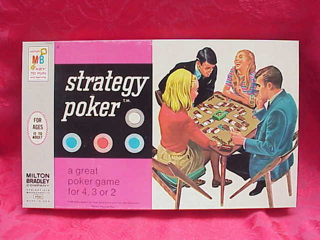 1968 Milton Bradley Strategy Poker Game In Original Box