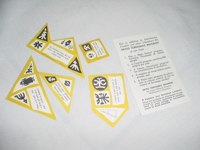 United Temperance Movement 5 Piece Rebus Paper Puzzle AA