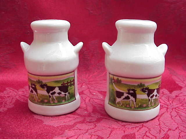 Cows Milk Can Salt & Pepper Shakers