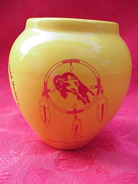 Olympian Billy Mill's 10K Gold Medal Anniversary Vase Indian Design