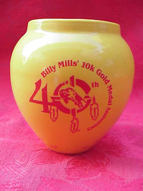Olympian Billy Mill's 10K Gold Medal Anniversary Vase Indian Design