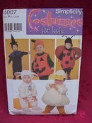 Simplicity 4007 Toddler Halloween Lamb, Duck, Ladybug, Witch, JOL Pumpkin Halloween Sewing Pattern