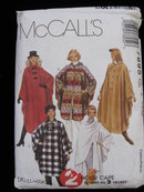 McCall's Misses' Cape 2 Hour Cape Sewing Pattern Size Large & Extra Large