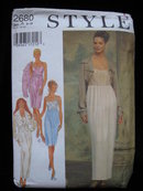 Style 2680 Misses' Elegant Spaghetti Straps Empire Dress & Bolero Jacket Sewing Pattern Size 8, 10, 12, 14, 16, 18