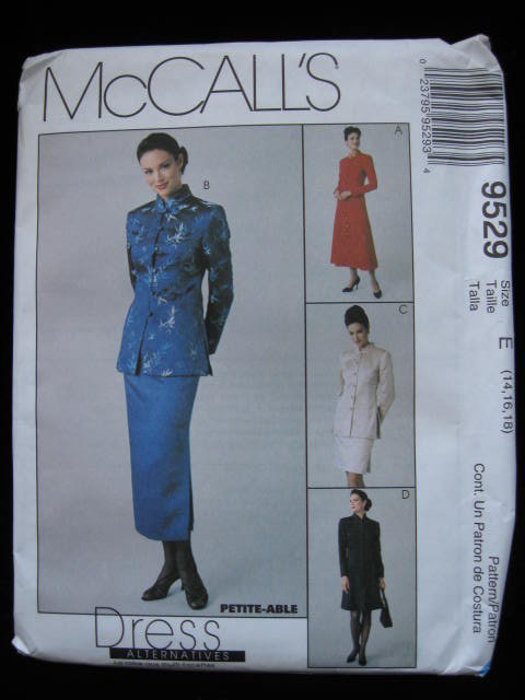McCall's Japanese Style Lined Dress , Jacket & Skirt Sewing Pattern Size E 14 16 18