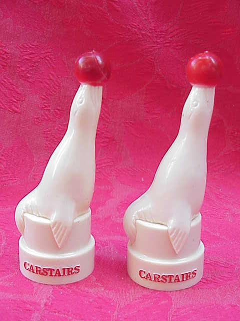 2 Circus Seals Carstairs Bottle Stopper or Bottle Pourers