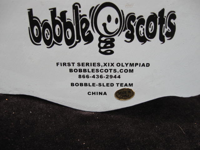 Coal, Copper & Powder Bobsled Team Salt Lake City XIX Olympics Mascot Bobble Head Figurine