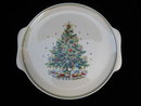 Vintage Salem CHRISTMAS EVE Porcelain Plate Platter With Tree & Train Plate by Victor Schreckengost