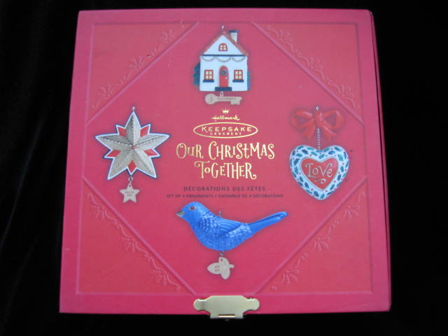 Hallmark 2001 Our Christmas Together Set of 4 Christmas Tree Ornaments