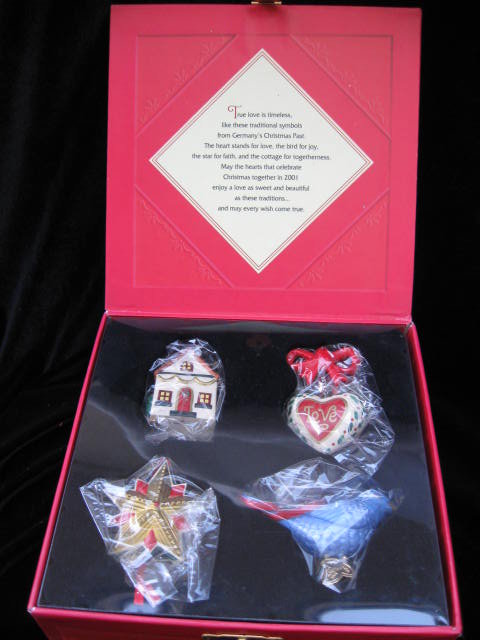 Hallmark 2001 Our Christmas Together Set of 4 Christmas Tree Ornaments