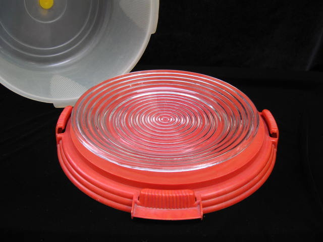 3 Piece Vintage 1950's Cover Cake Carrier